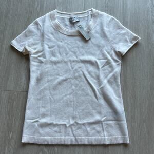 J Crew Cashmere Relaxed T-Shirt Womens XS Snow White